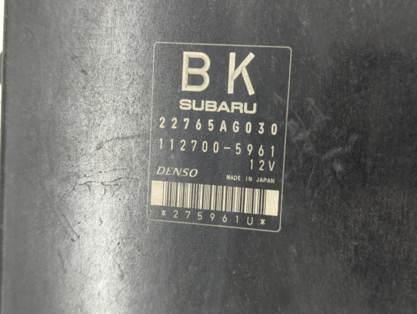 2014 Subaru Impreza PCM Engine Control Computer ECU ECM PCU OEM P/N:112700-5961 22765AG030 Fits OEM Used Auto Parts - Oemuse