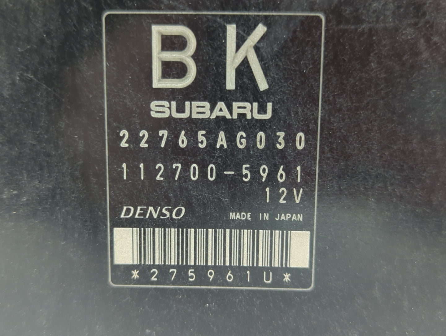 2014 Subaru Impreza PCM Engine Control Computer ECU ECM PCU OEM P/N:22765AG030 112700-5961 Fits OEM Used Auto Parts - Oemuse