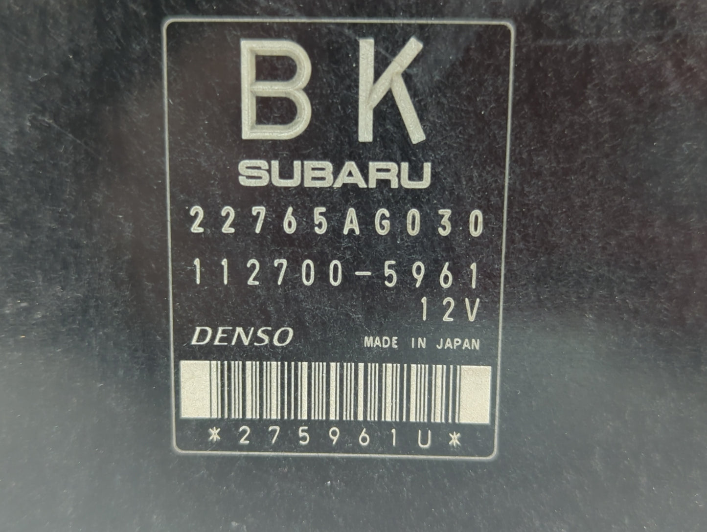 2014 Subaru Impreza PCM Engine Control Computer ECU ECM PCU OEM P/N:22765AG030 112700-5961 Fits OEM Used Auto Parts - Oemuse
