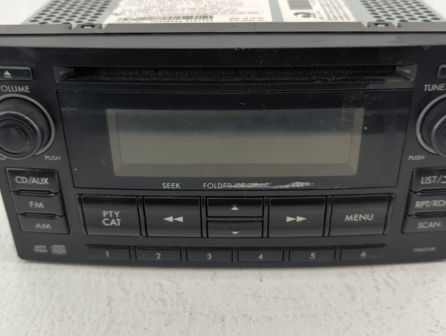 2012-2014 Subaru Impreza Radio AM FM Cd Player Receiver Replacement P/N:86201FJ620 Fits Fits 2012 2013 2014 OEM Used Auto Pa