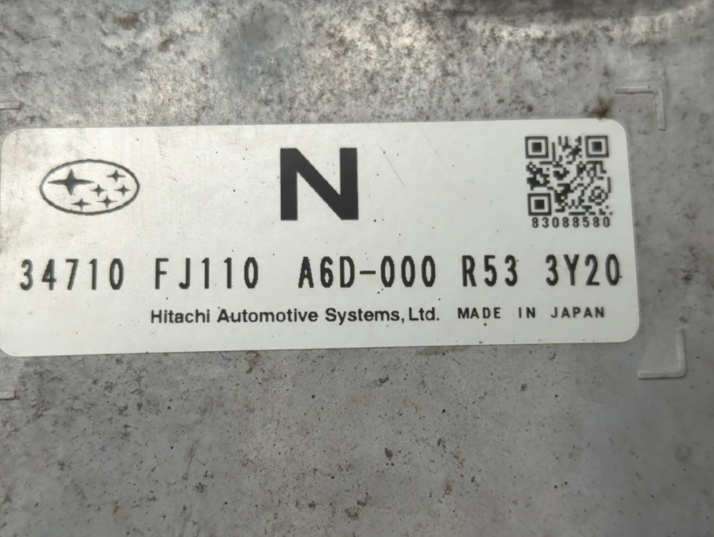 2014 Subaru Impreza PCM Engine Control Computer ECU ECM PCU OEM P/N:34710 FJ110 22765AG030, 112700-5961 Fits OEM Used Auto P