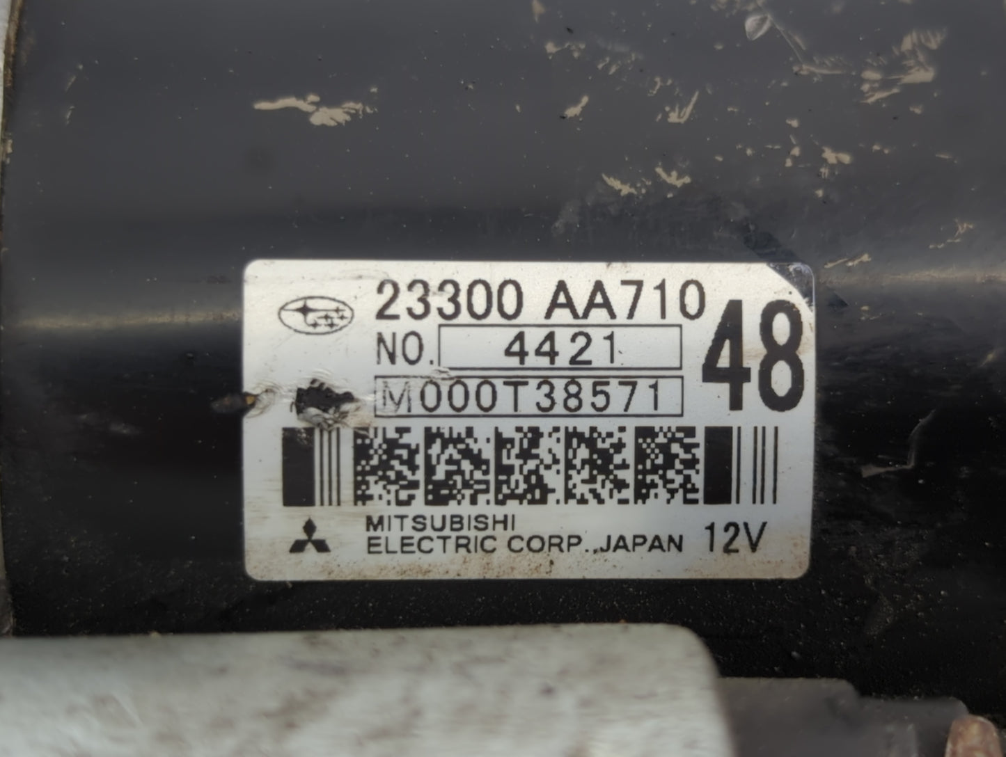 2012-2016 Subaru Impreza Car Starter Motor Solenoid OEM P/N:M000T38571 23300 AA710 Fits OEM Used Auto Parts - Oemusedautopar