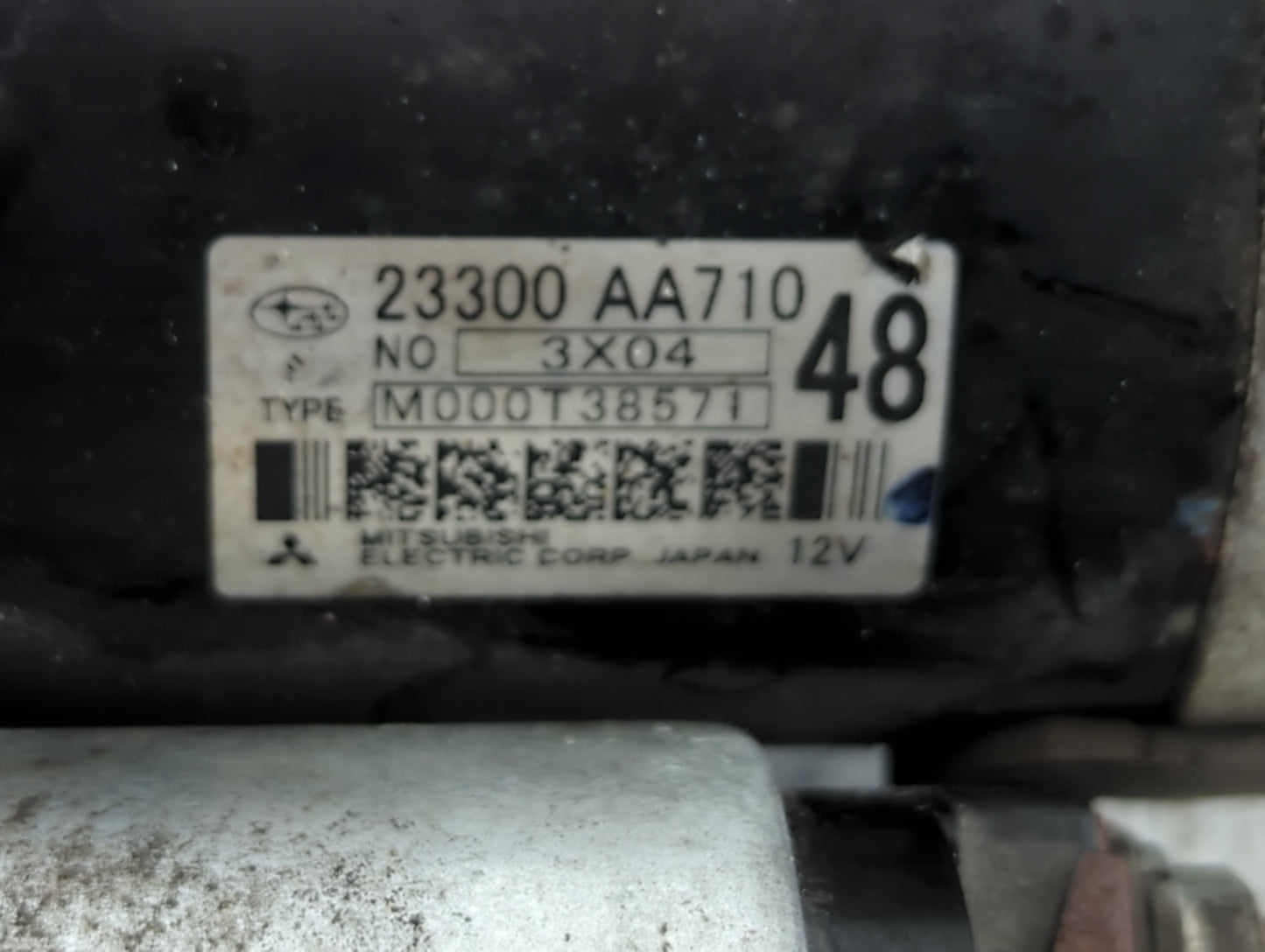 2012-2016 Subaru Impreza Car Starter Motor Solenoid OEM P/N:M000T38571 23300 AA710 Fits OEM Used Auto Parts - Oemusedautopar