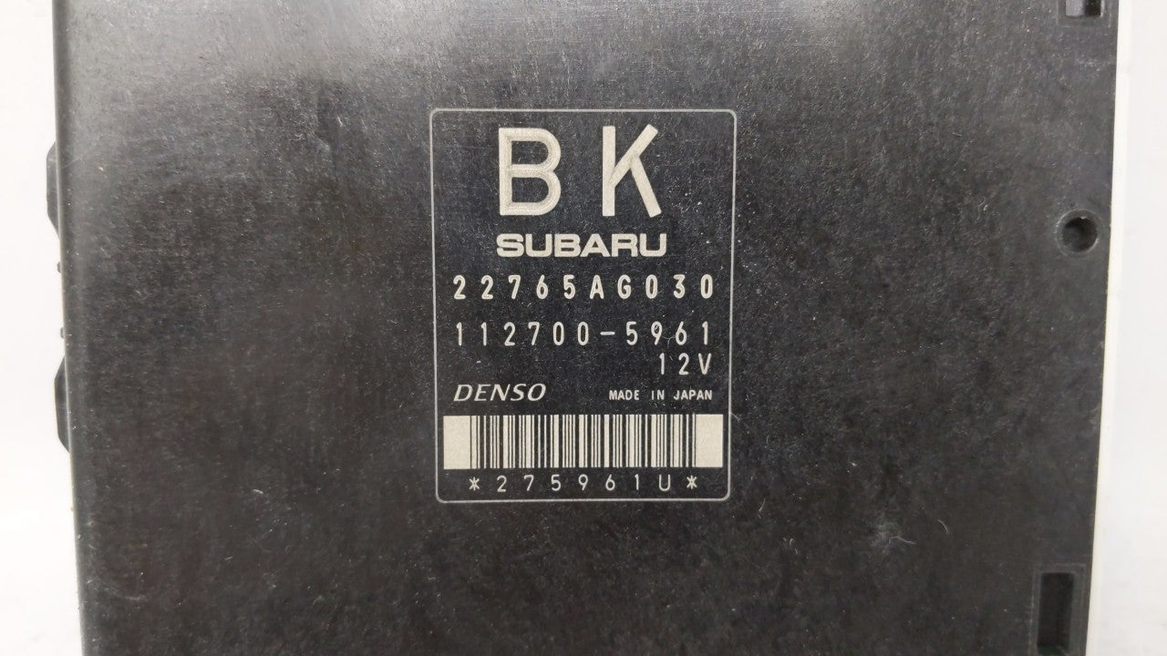 2014 Subaru Impreza PCM Engine Control Computer ECU ECM PCU OEM P/N:22765AG030 Fits OEM Used Auto Parts - Oemusedautoparts1.
