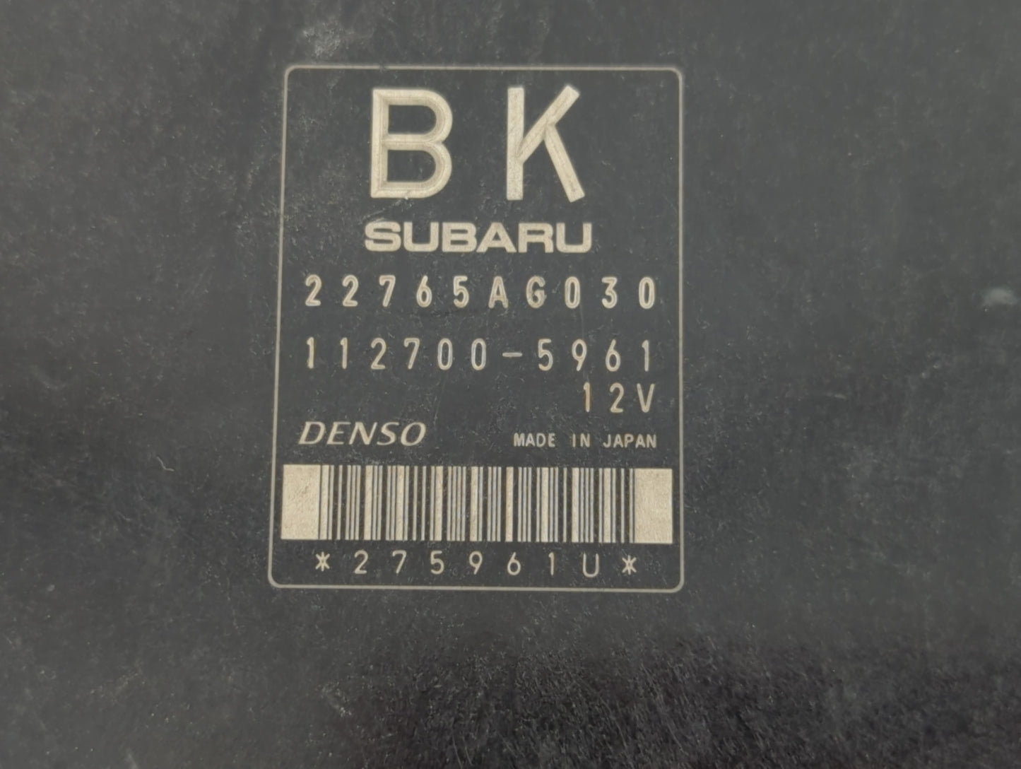 2014 Subaru Impreza PCM Engine Control Computer ECU ECM PCU OEM P/N:112700-5961 22756AG030 Fits OEM Used Auto Parts - Oemuse