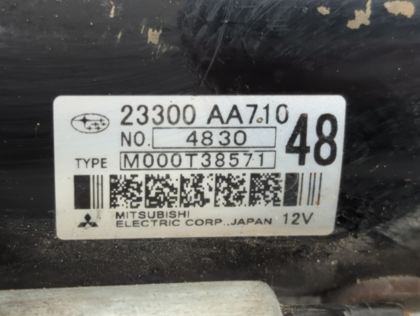 2012-2016 Subaru Impreza Car Starter Motor Solenoid OEM P/N:23300 AA710 Fits OEM Used Auto Parts - Oemusedautoparts1.com