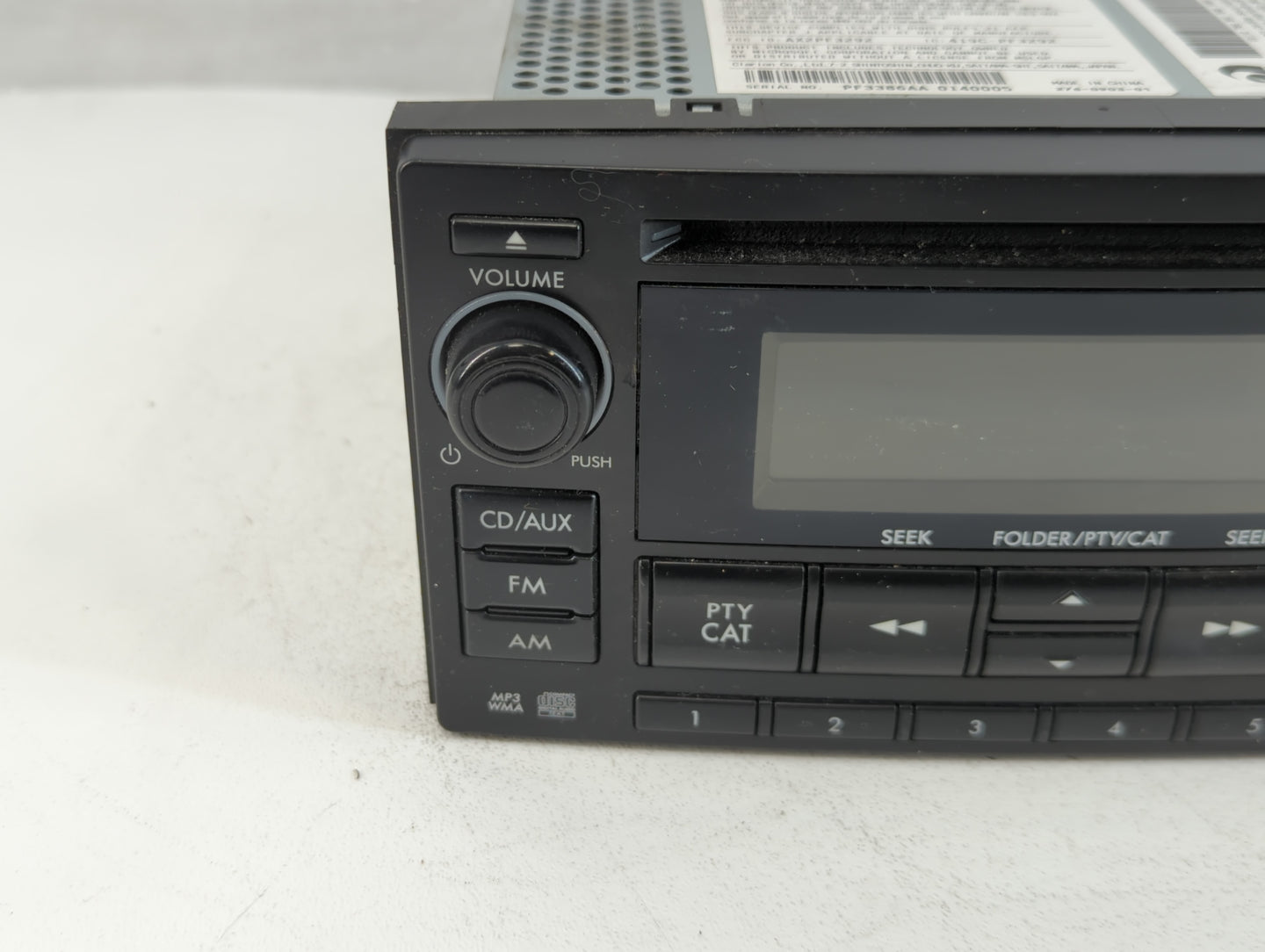 2012-2014 Subaru Impreza Radio AM FM Cd Player Receiver Replacement P/N:86201FJ620 Fits Fits 2012 2013 2014 OEM Used Auto Pa