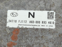 2014 Subaru Impreza PCM Engine Control Computer ECU ECM PCU OEM P/N:A6D-000 R93 4610 34710 FJ112 Fits OEM Used Auto Parts - 