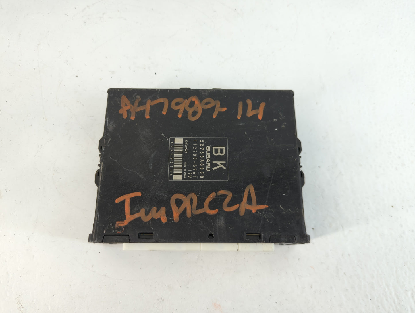 2014 Subaru Impreza PCM Engine Control Computer ECU ECM PCU OEM P/N:22765AG030 Fits OEM Used Auto Parts - Oemusedautoparts1.