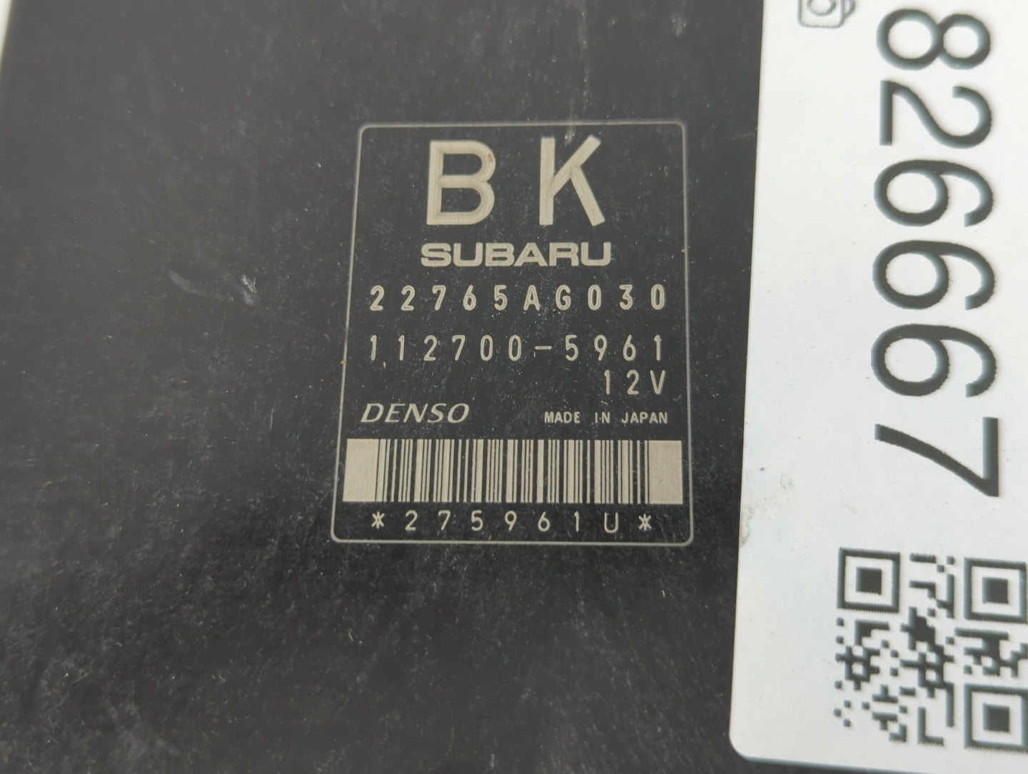 2014 Subaru Impreza PCM Engine Control Computer ECU ECM PCU OEM P/N:22765AG030 Fits OEM Used Auto Parts - Oemusedautoparts1.