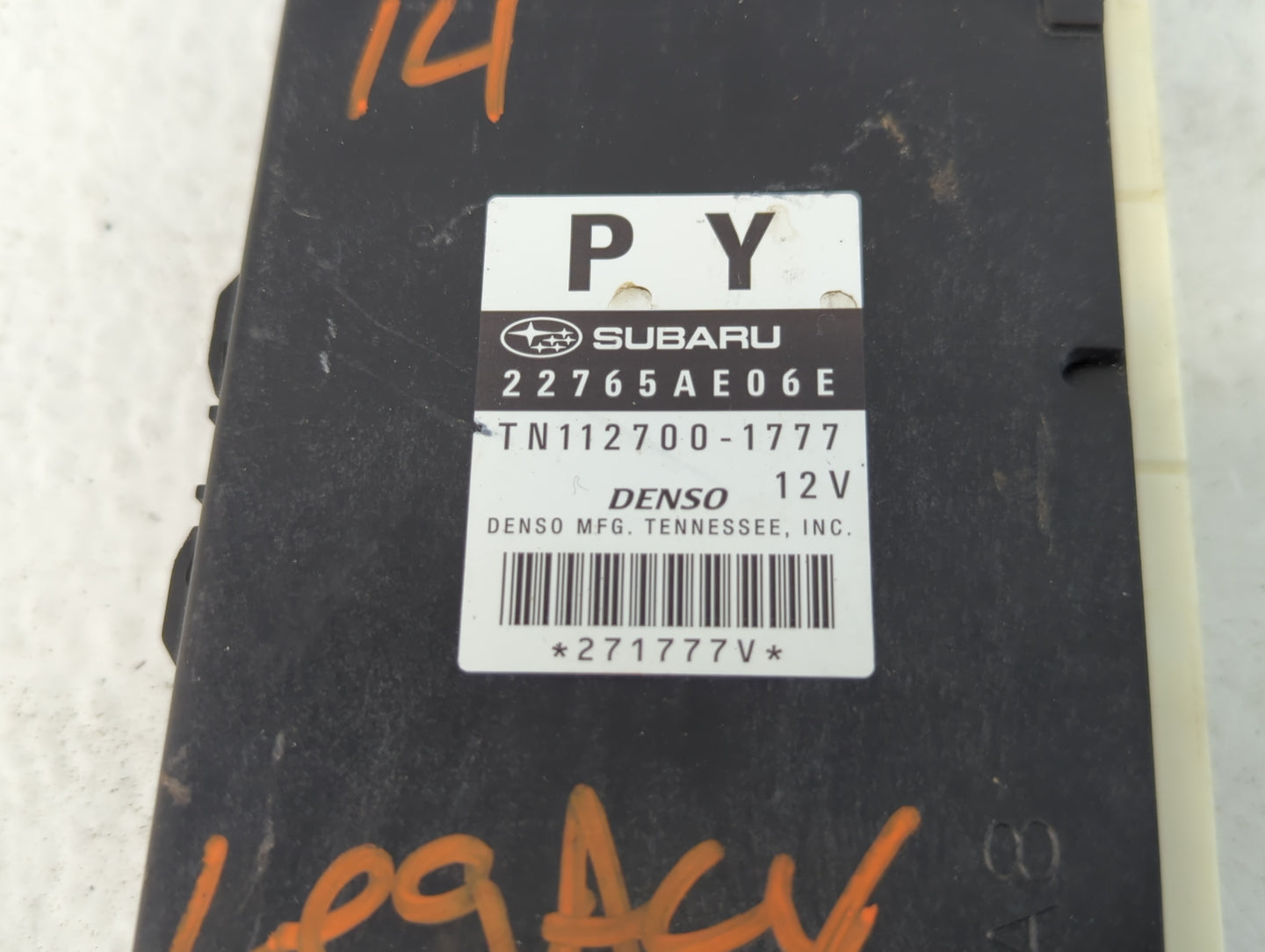 2013-2014 Subaru Legacy PCM Engine Control Computer ECU ECM PCU OEM P/N:22765AE06E Fits Fits 2013 2014 OEM Used Auto Parts -