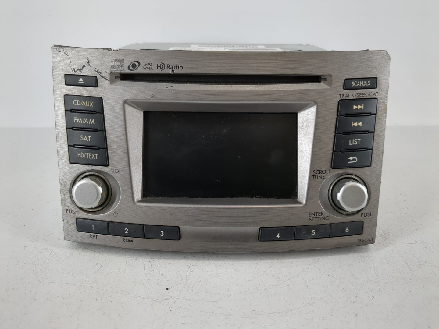 2013-2014 Subaru Legacy Radio AM FM Cd Player Receiver Replacement P/N:86201AJ66A Fits Fits 2013 2014 OEM Used Auto Parts - 