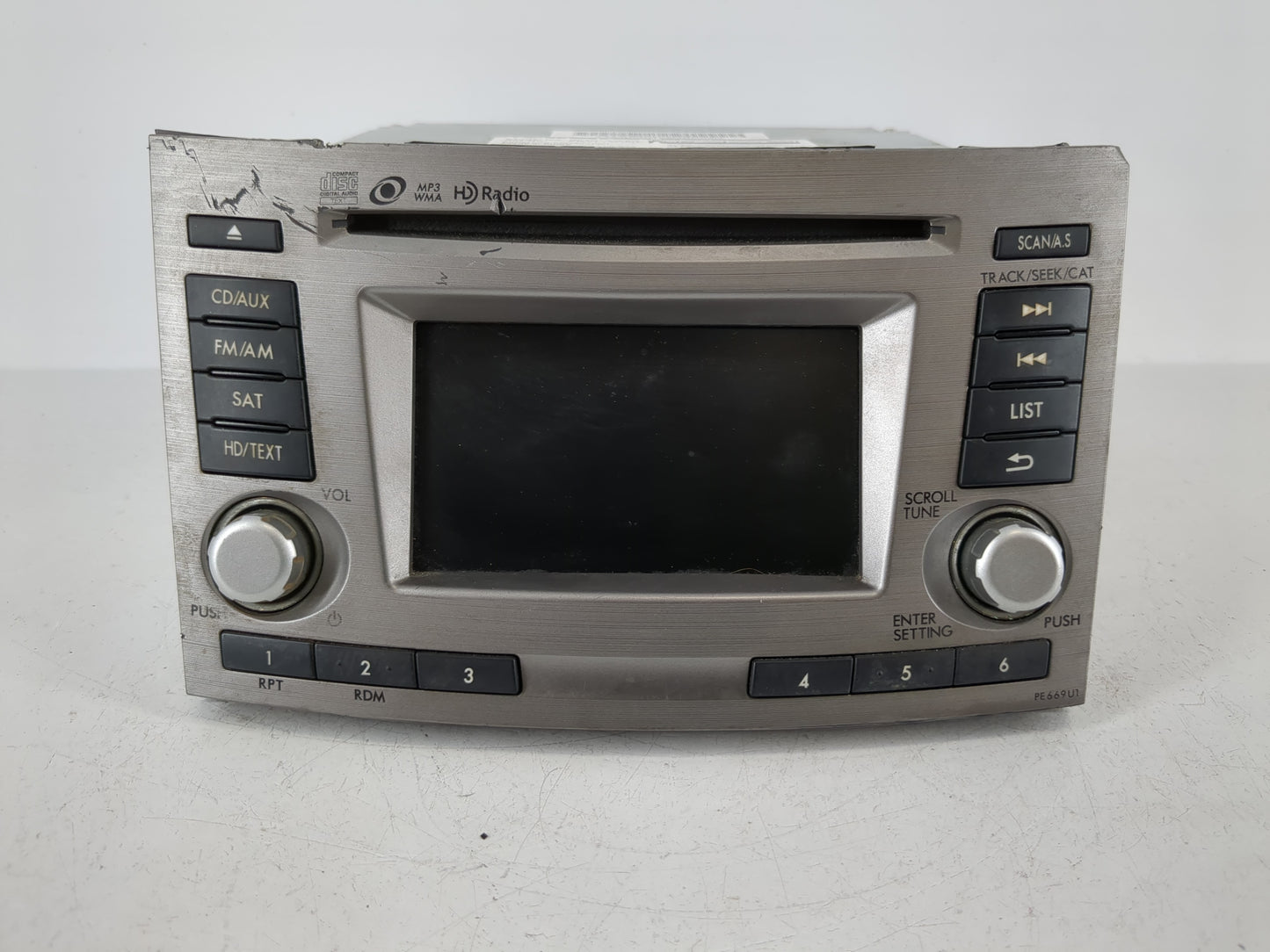 2013-2014 Subaru Legacy Radio AM FM Cd Player Receiver Replacement P/N:86201AJ66A Fits Fits 2013 2014 OEM Used Auto Parts - 