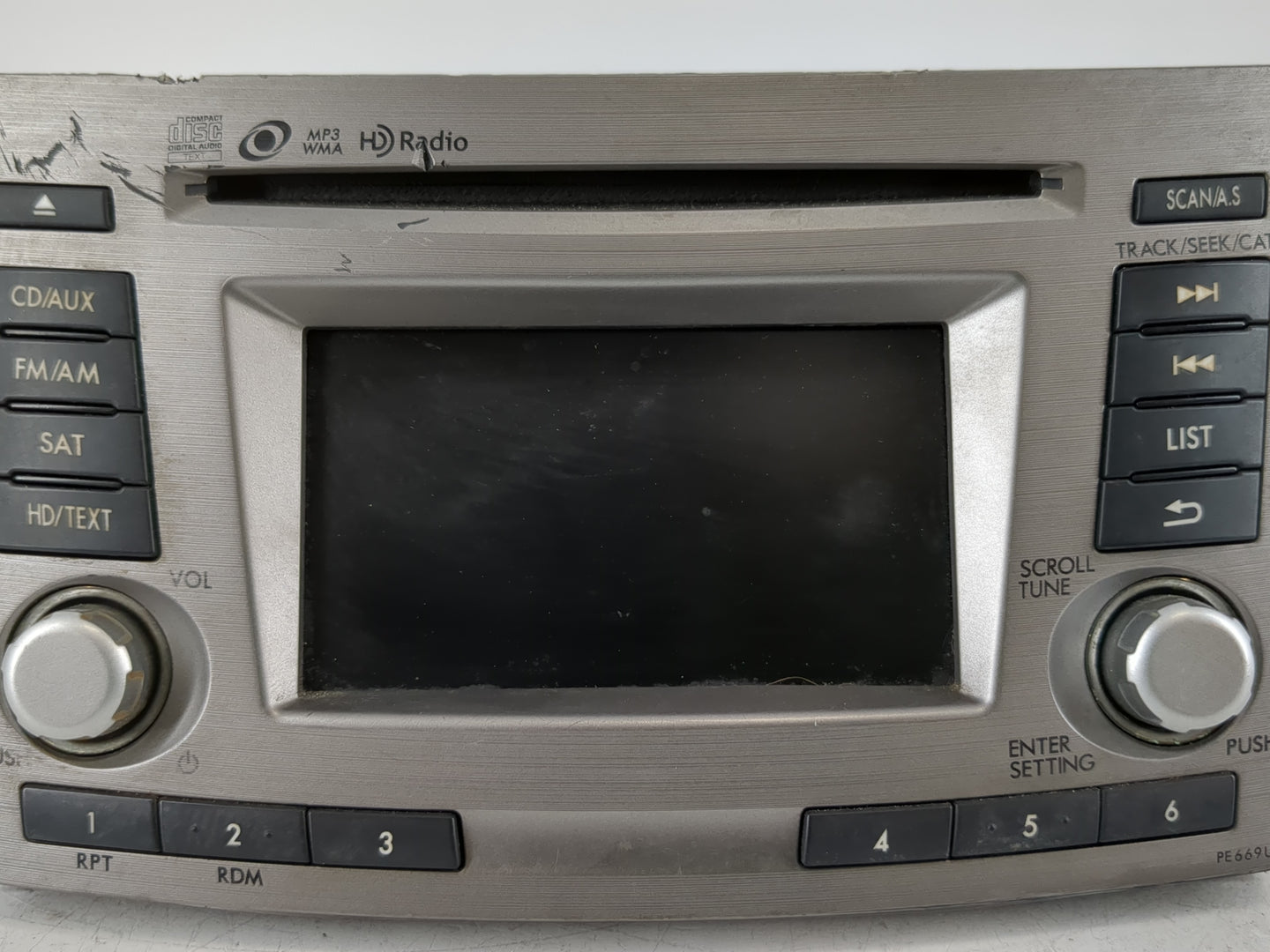 2013-2014 Subaru Legacy Radio AM FM Cd Player Receiver Replacement P/N:86201AJ66A Fits Fits 2013 2014 OEM Used Auto Parts - 