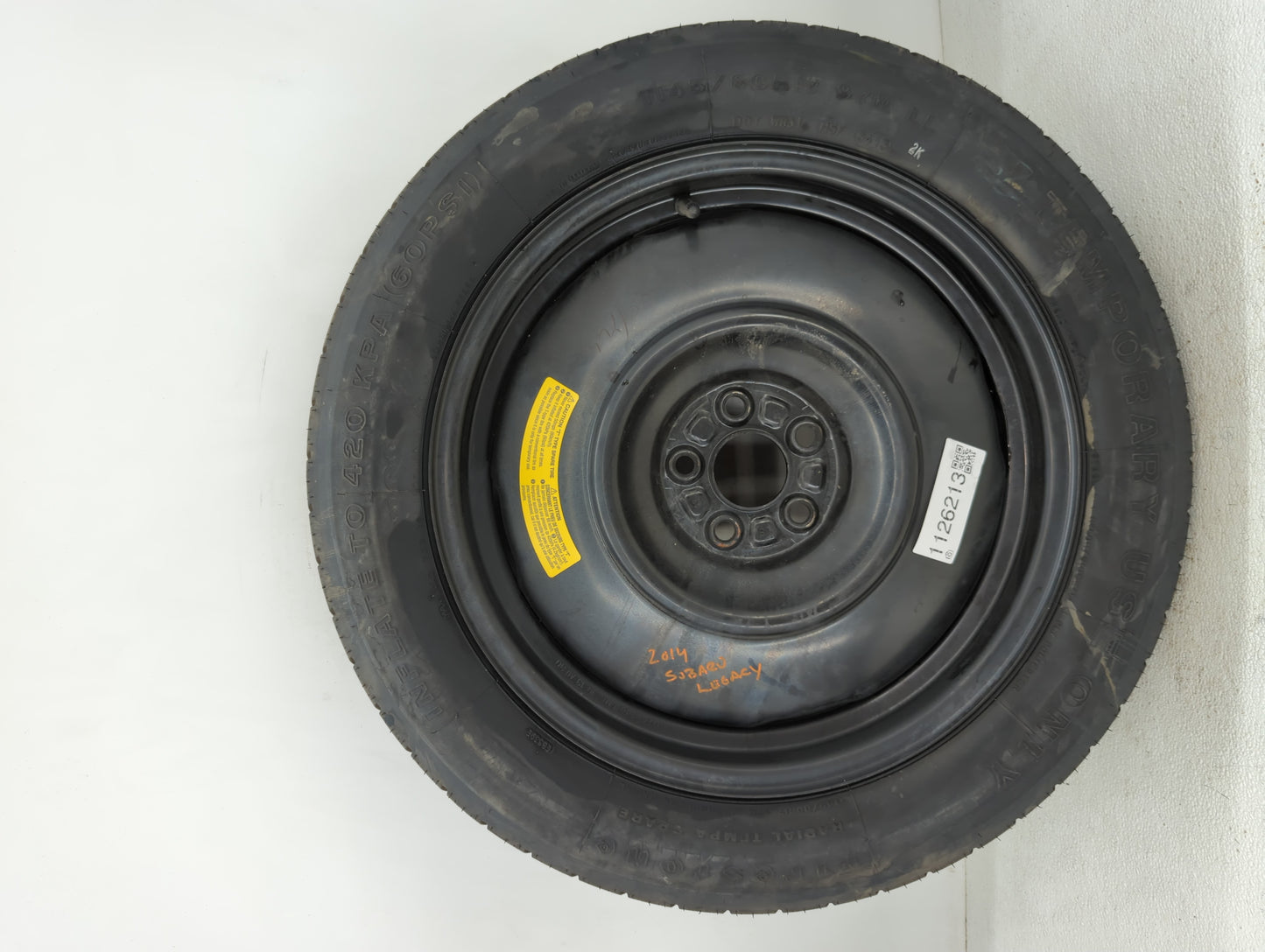 2010-2014 Subaru Legacy Spare Donut Tire Wheel Rim Oem - Oemusedautoparts1.com