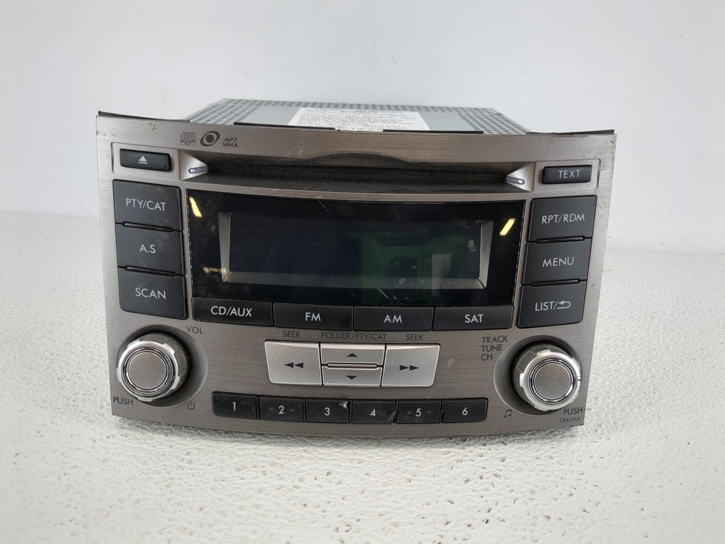 2014 Subaru Legacy Radio AM FM Cd Player Receiver Replacement P/N:86201AJ61A Fits OEM Used Auto Parts - Oemusedautoparts1.co