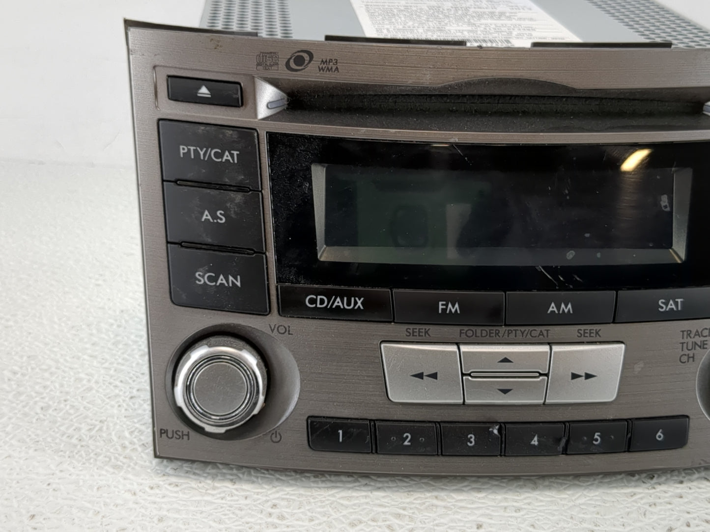 2014 Subaru Legacy Radio AM FM Cd Player Receiver Replacement P/N:86201AJ61A Fits OEM Used Auto Parts - Oemusedautoparts1.co