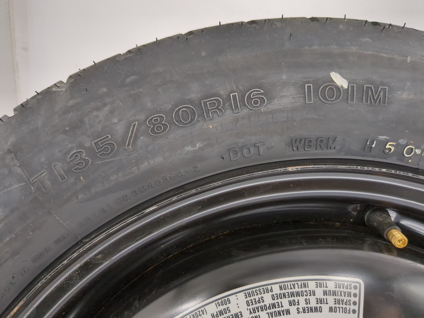 2010-2014 Subaru Legacy Spare Donut Tire Wheel Rim Oem - Oemusedautoparts1.com