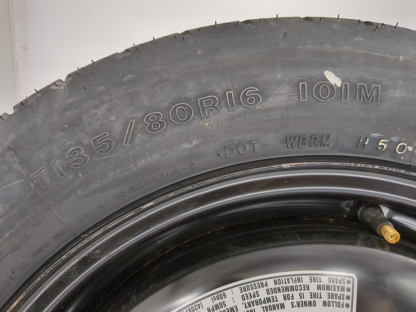 2010-2014 Subaru Legacy Spare Donut Tire Wheel Rim Oem - Oemusedautoparts1.com