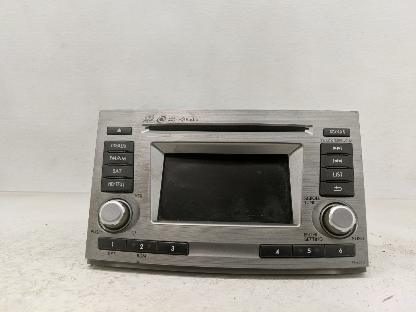 2013-2014 Subaru Legacy Radio AM FM Cd Player Receiver Replacement P/N:86201AJ66A Fits Fits 2013 2014 OEM Used Auto Parts - 