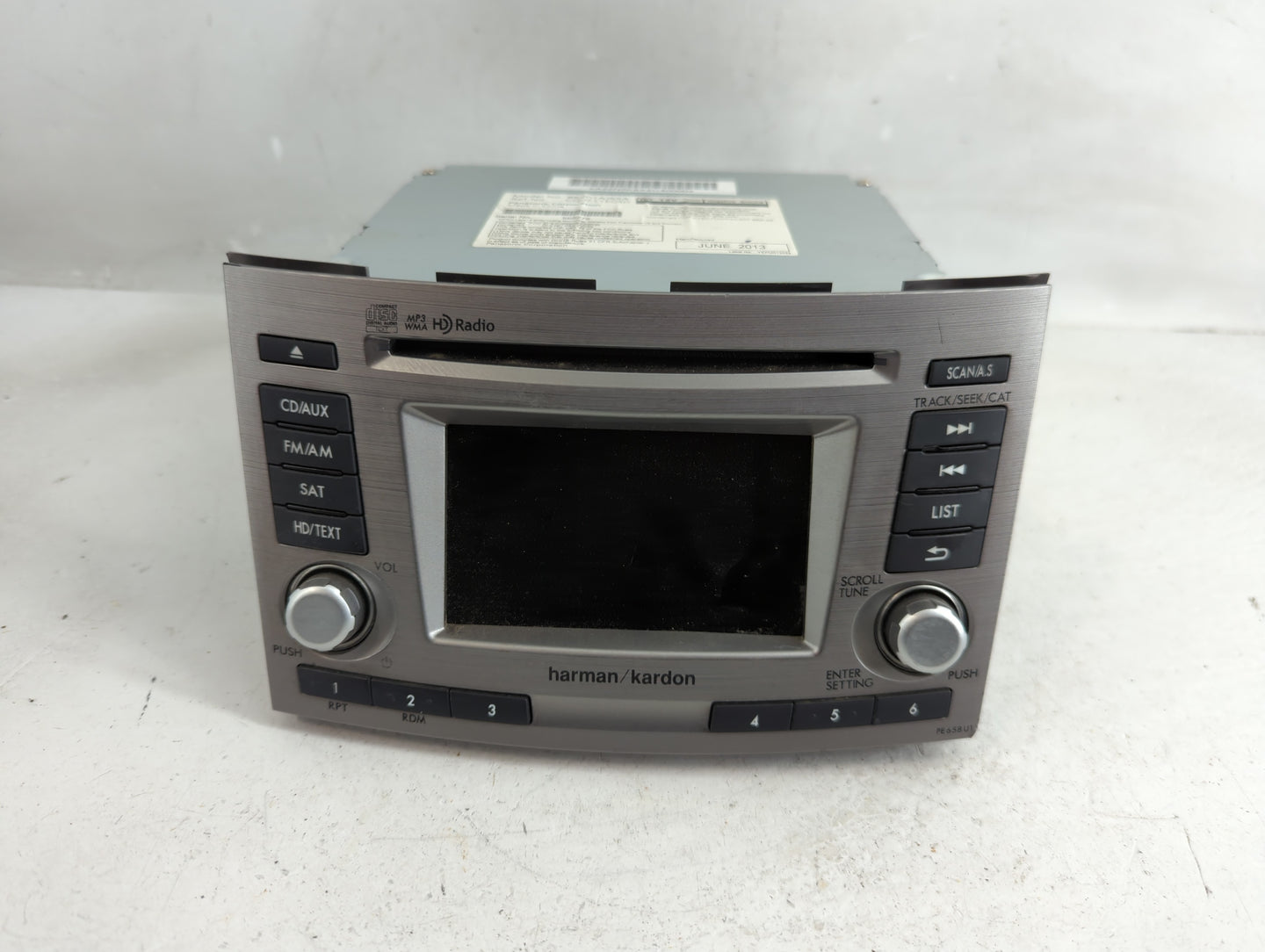 2012-2014 Subaru Legacy Radio AM FM Cd Player Receiver Replacement P/N:86201AJ65A Fits Fits 2012 2013 2014 OEM Used Auto Par