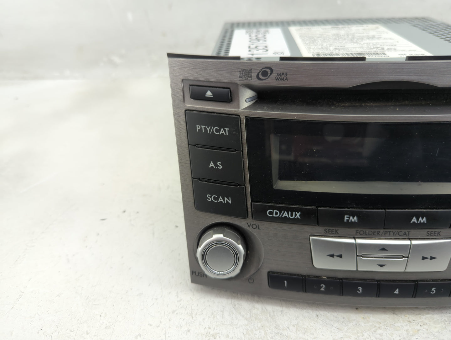 2012-2014 Subaru Legacy Radio AM FM Cd Player Receiver Replacement P/N:86201AJ61A Fits Fits 2012 2013 2014 OEM Used Auto Par