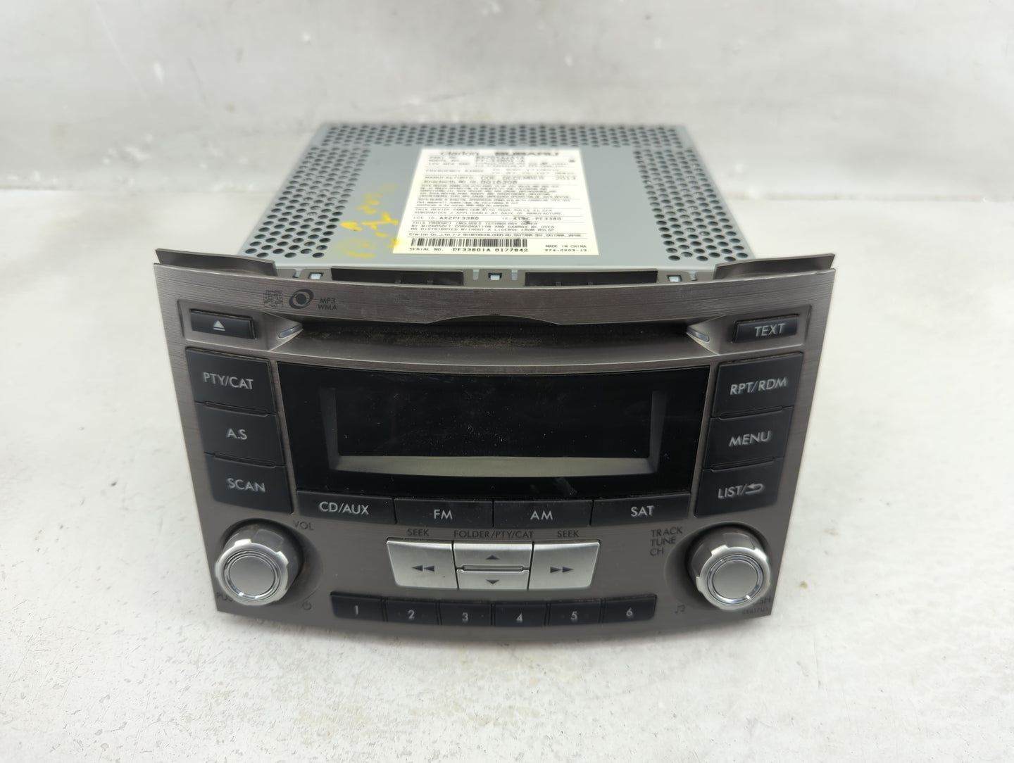 2012-2014 Subaru Legacy Radio AM FM Cd Player Receiver Replacement P/N:86201AJ61A Fits Fits 2012 2013 2014 OEM Used Auto Par
