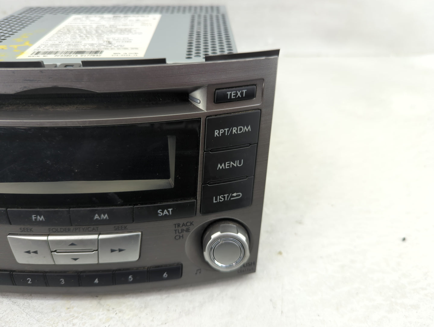 2012-2014 Subaru Legacy Radio AM FM Cd Player Receiver Replacement P/N:86201AJ61A Fits Fits 2012 2013 2014 OEM Used Auto Par