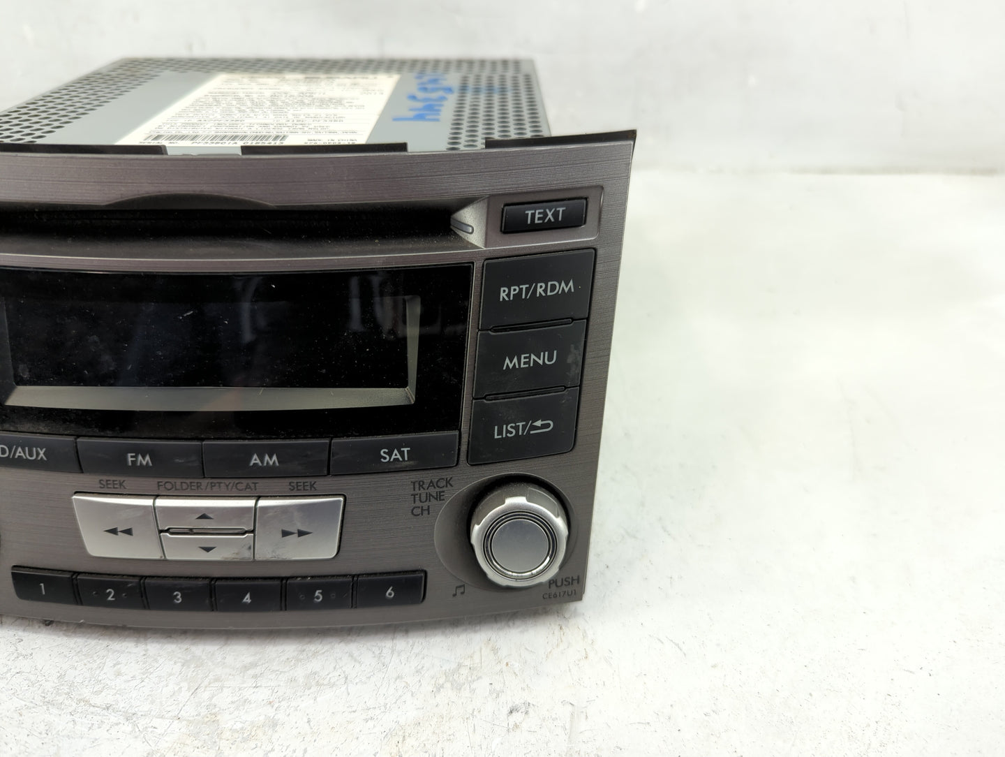 2012-2014 Subaru Legacy Radio AM FM Cd Player Receiver Replacement P/N:86201AJ61A Fits Fits 2012 2013 2014 OEM Used Auto Par