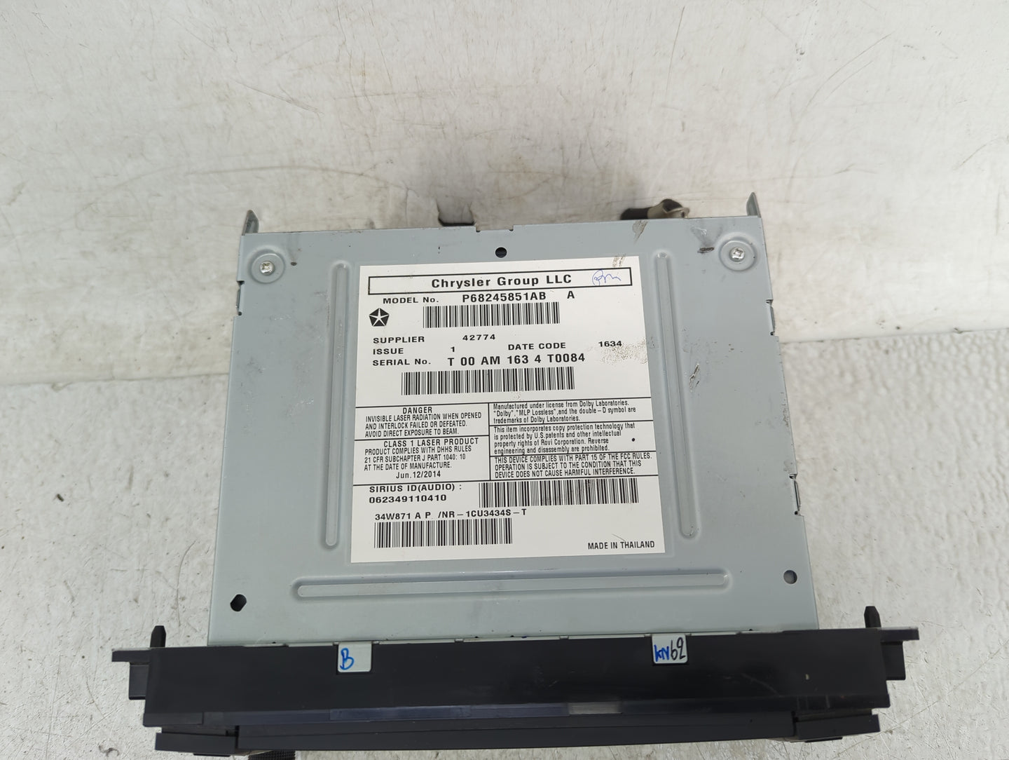 2014 Subaru Legacy Radio AM FM Cd Player Receiver Replacement P/N:P68245851AB Fits OEM Used Auto Parts - Oemusedautoparts1.c