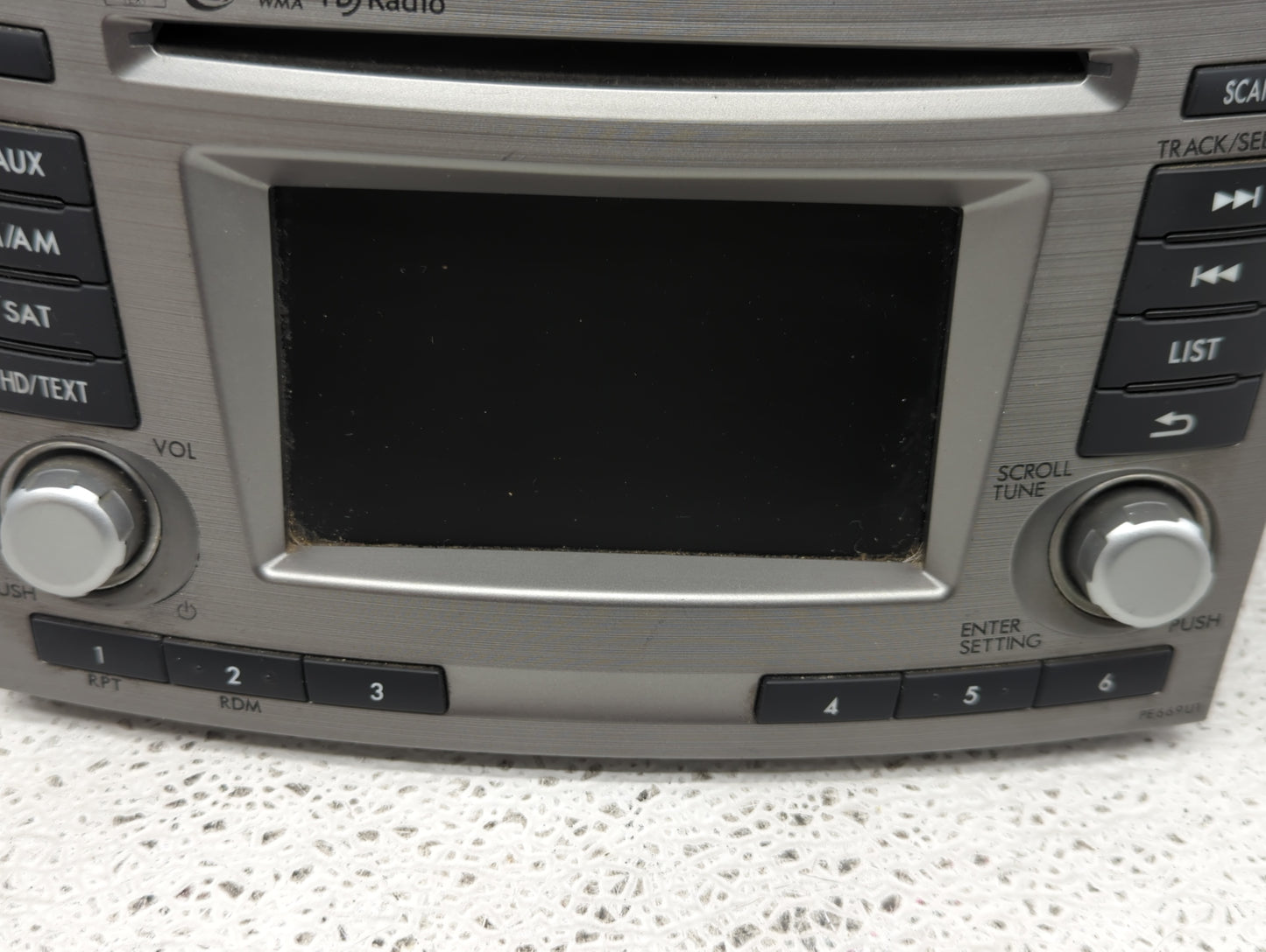 2013-2014 Subaru Legacy Radio AM FM Cd Player Receiver Replacement P/N:86201AJ66A Fits Fits 2013 2014 OEM Used Auto Parts - 