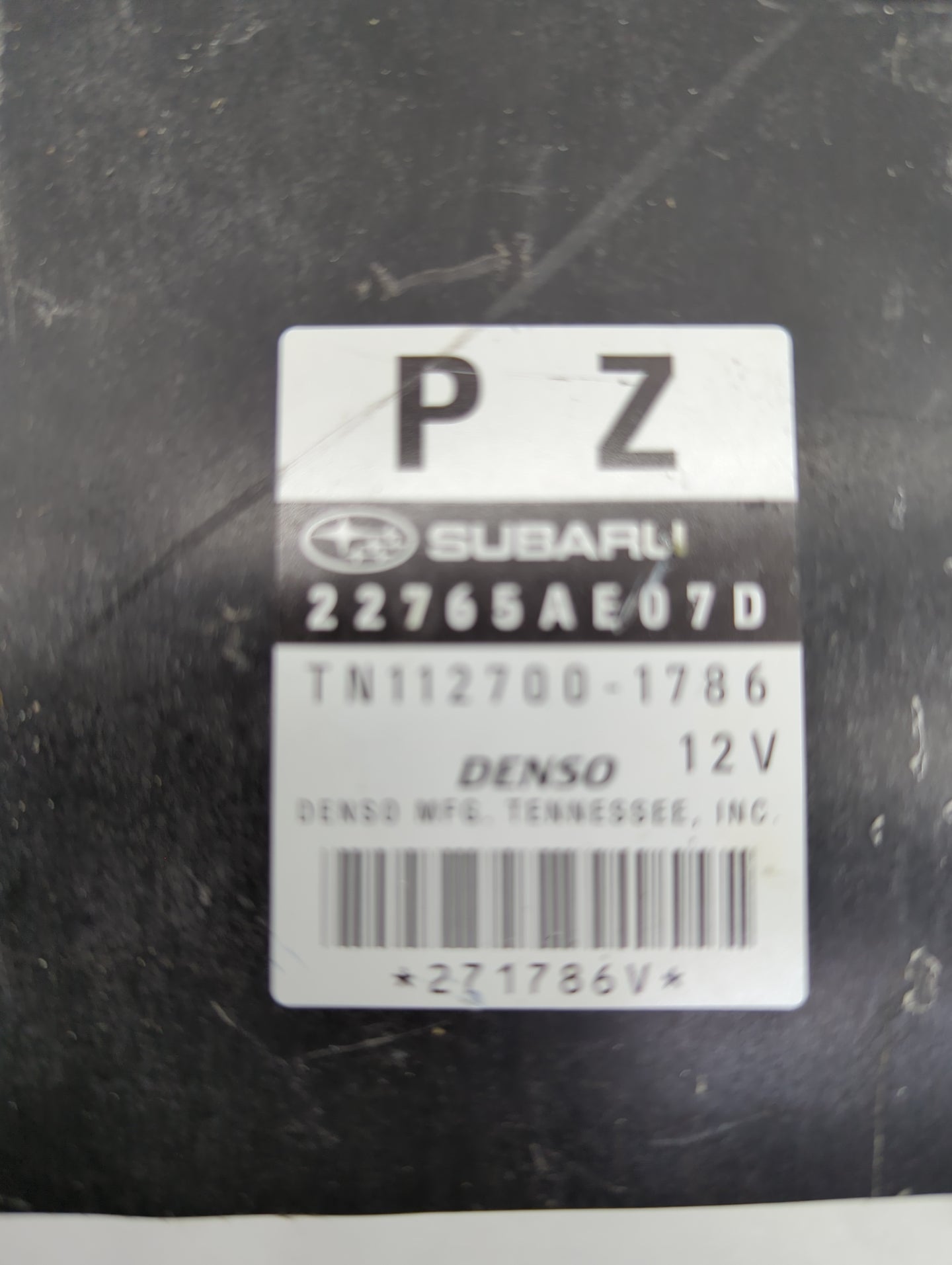 2013-2014 Subaru Legacy PCM Engine Control Computer ECU ECM PCU OEM P/N:22765AE07D TN112700-1786 Fits Fits 2013 2014 OEM Use