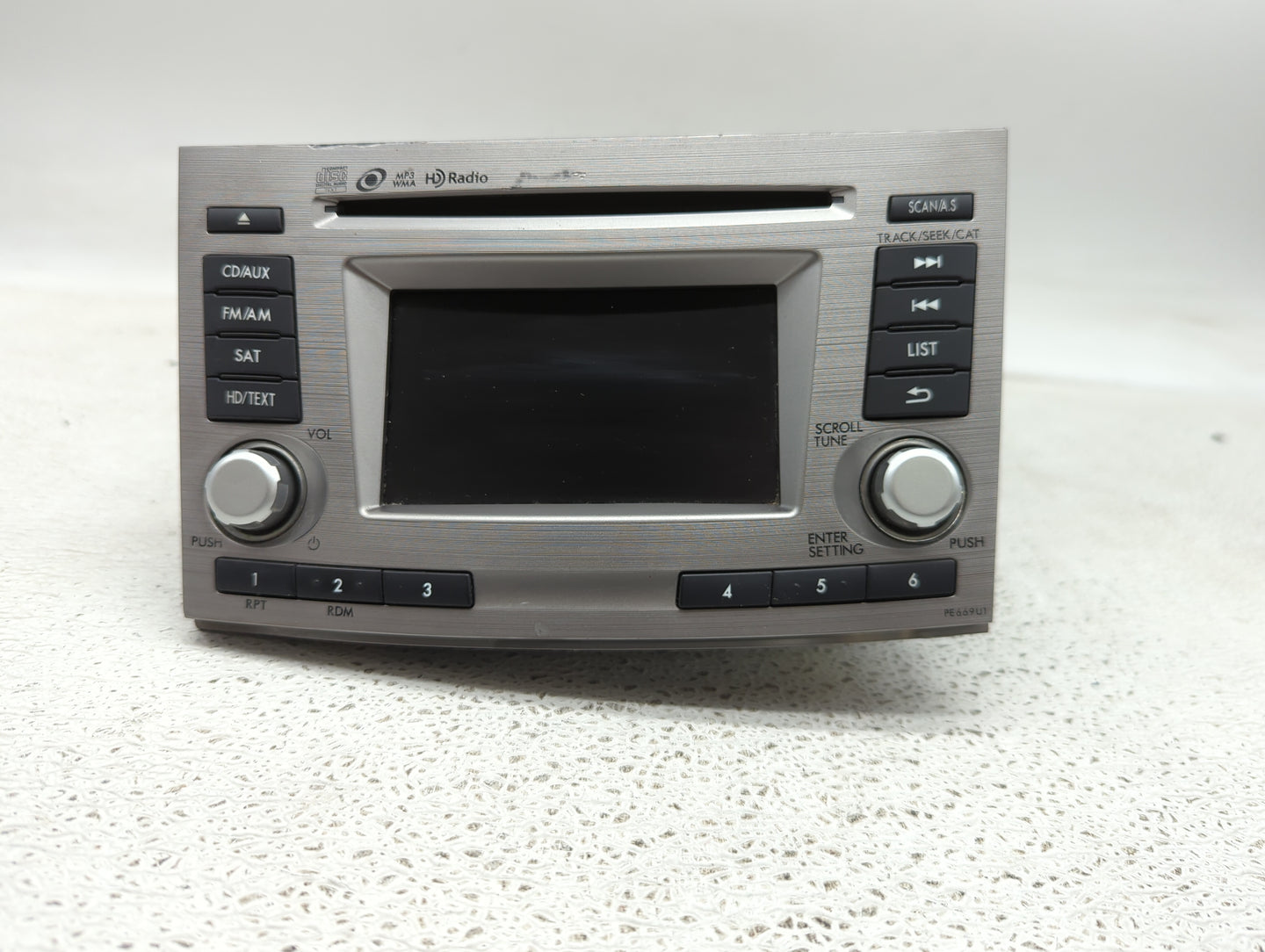 2013-2014 Subaru Legacy Radio AM FM Cd Player Receiver Replacement P/N:86201AJ66A Fits Fits 2013 2014 OEM Used Auto Parts - 