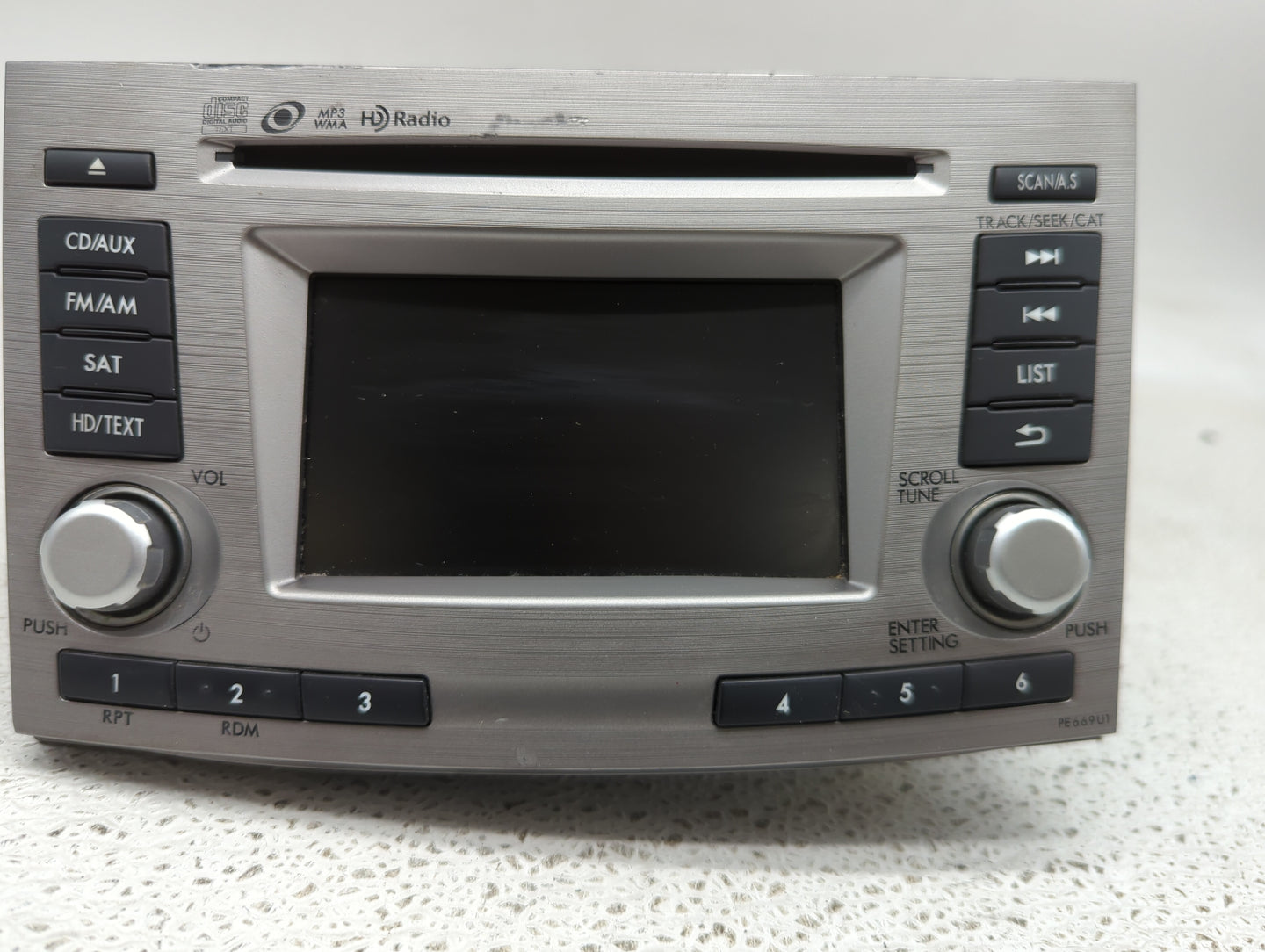 2013-2014 Subaru Legacy Radio AM FM Cd Player Receiver Replacement P/N:86201AJ66A Fits Fits 2013 2014 OEM Used Auto Parts - 