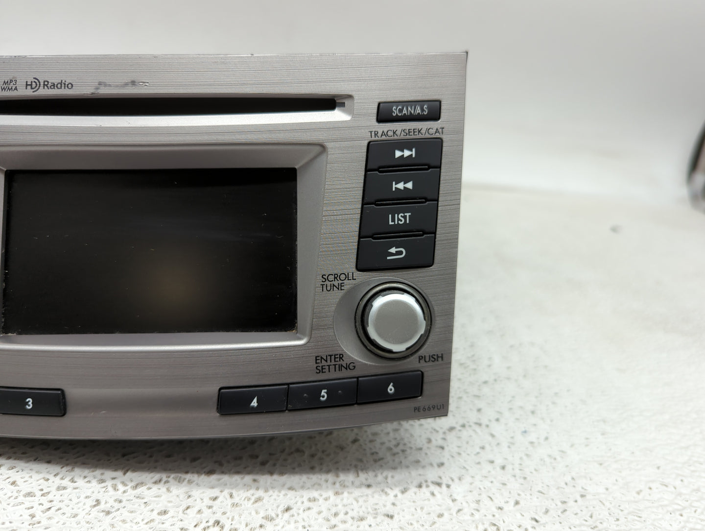 2013-2014 Subaru Legacy Radio AM FM Cd Player Receiver Replacement P/N:86201AJ66A Fits Fits 2013 2014 OEM Used Auto Parts - 