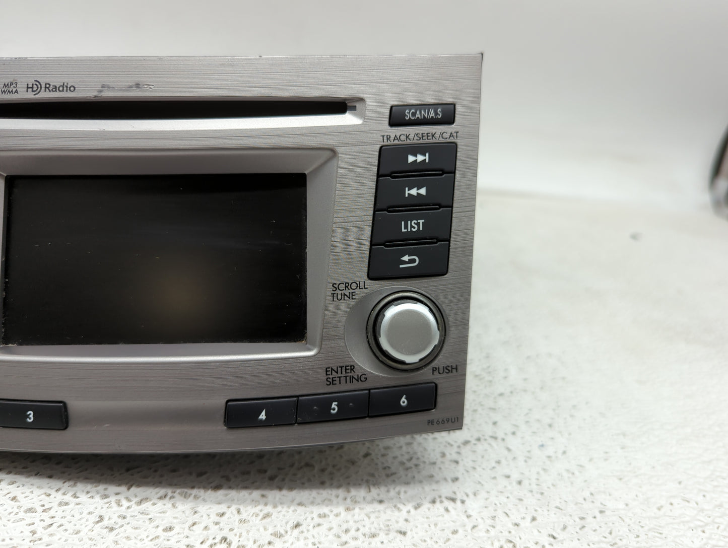 2013-2014 Subaru Legacy Radio AM FM Cd Player Receiver Replacement P/N:86201AJ66A Fits Fits 2013 2014 OEM Used Auto Parts - 