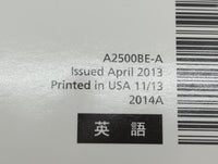 2014 Subaru Legacy Owners Manual Book Guide P/N:A2500BE-A OEM Used Auto Parts - Oemusedautoparts1.com