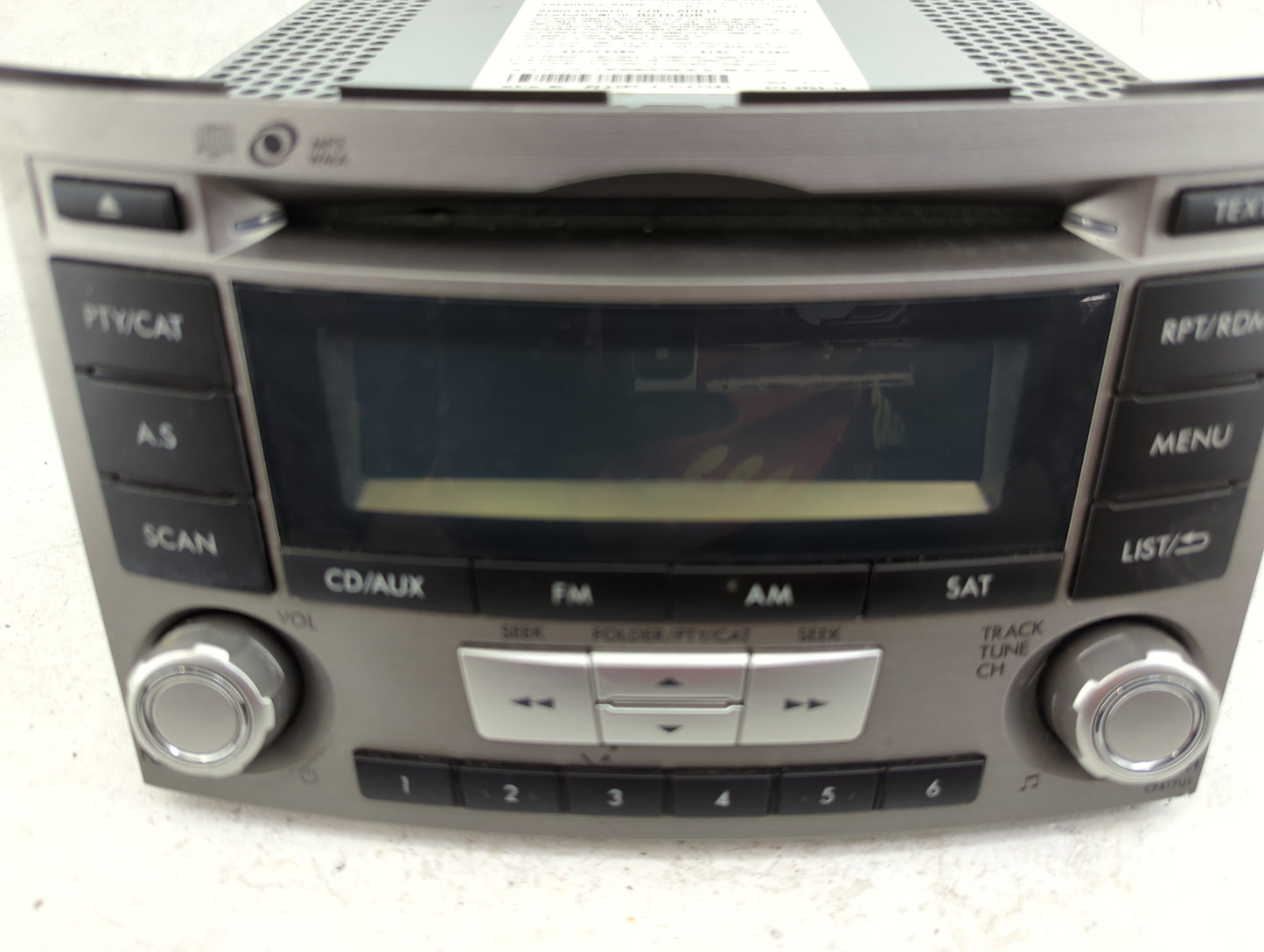 2012-2014 Subaru Legacy Radio AM FM Cd Player Receiver Replacement P/N:86201AJ61A PF-3380I-A, 86273AJ080 Fits Fits 2012 2013