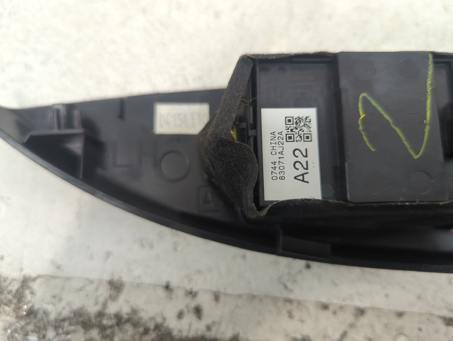 2013-2014 Subaru Legacy Master Power Window Switch Replacement Driver Side Left P/N:83071AJ22A Fits Fits 2013 2014 OEM Used 
