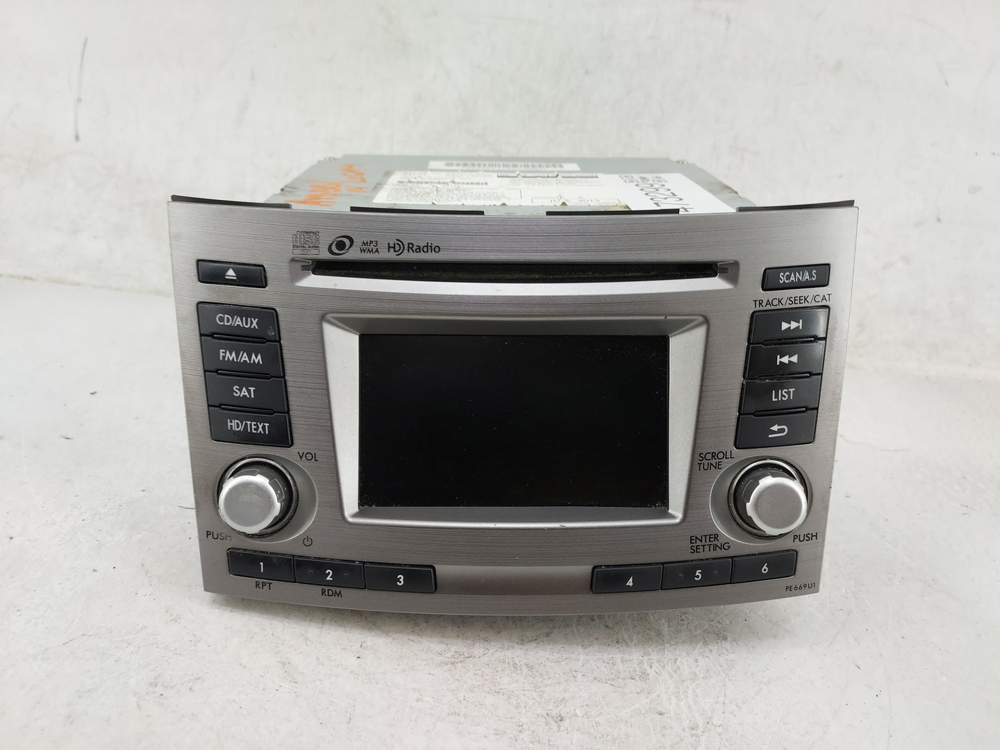 2012-2014 Subaru Legacy Radio AM FM Cd Player Receiver Replacement P/N:86201AJ66A CQ-FF13E04D, PE669U1 Fits Fits 2012 2013 2