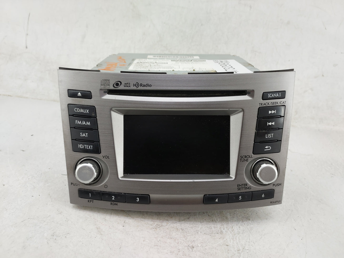 2012-2014 Subaru Legacy Radio AM FM Cd Player Receiver Replacement P/N:86201AJ66A CQ-FF13E04D, PE669U1 Fits Fits 2012 2013 2