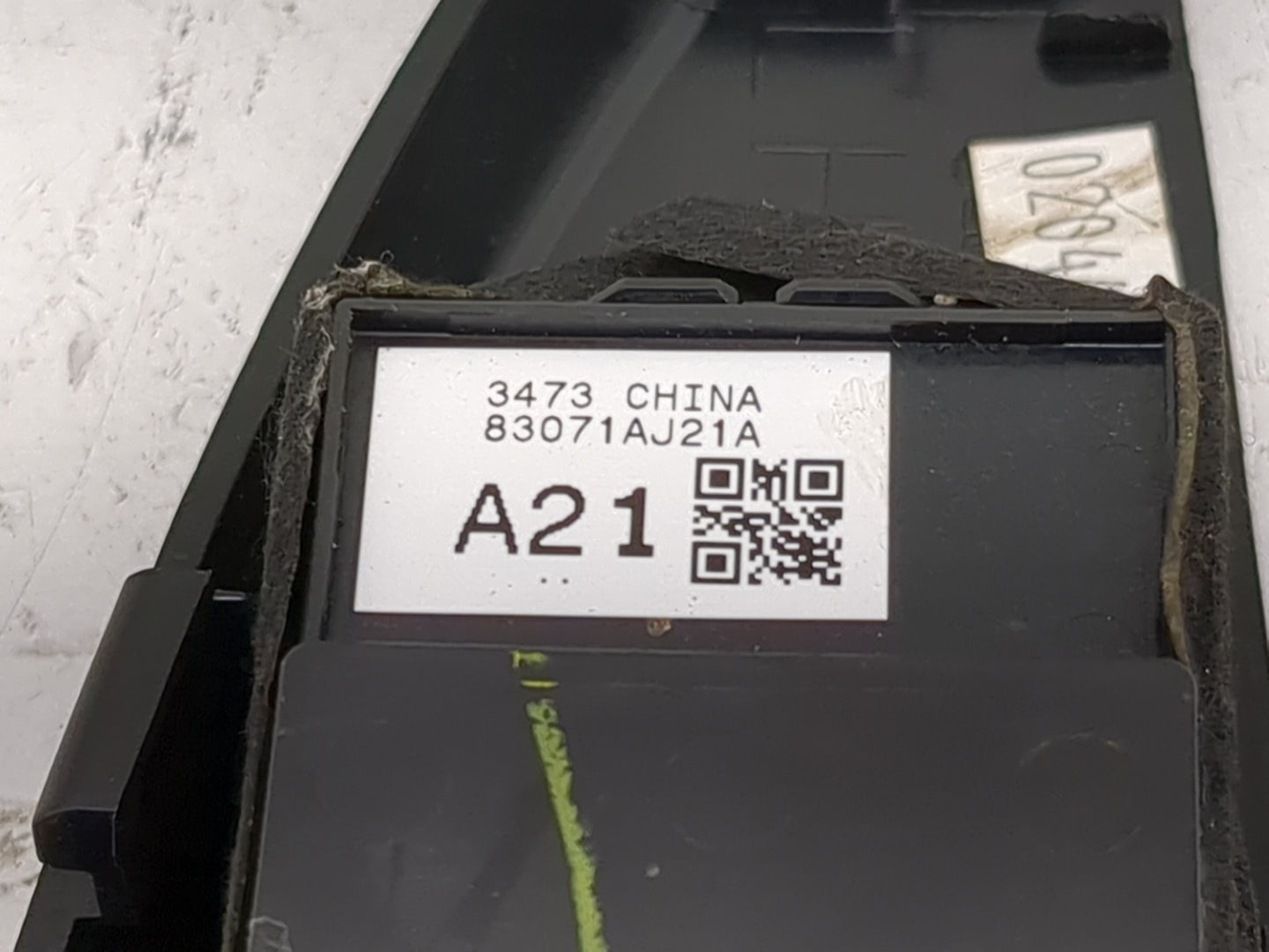2013-2014 Subaru Legacy Master Power Window Switch Replacement Driver Side Left P/N:83071AJ21A Fits Fits 2013 2014 OEM Used 