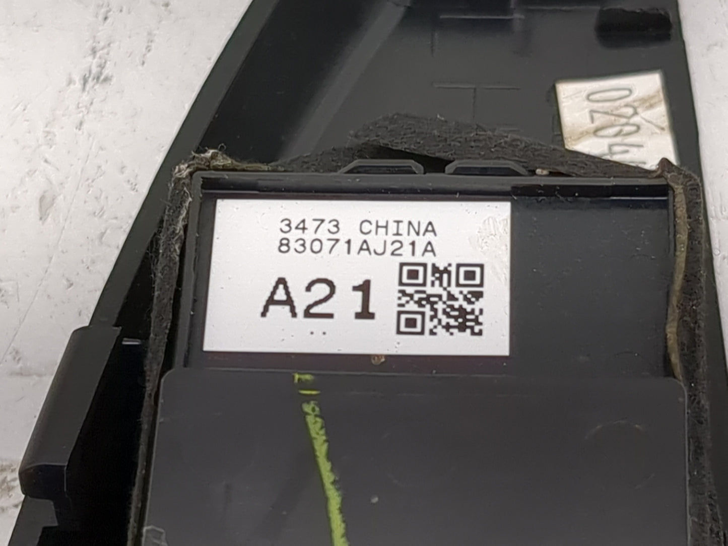 2013-2014 Subaru Legacy Master Power Window Switch Replacement Driver Side Left P/N:83071AJ21A Fits Fits 2013 2014 OEM Used 