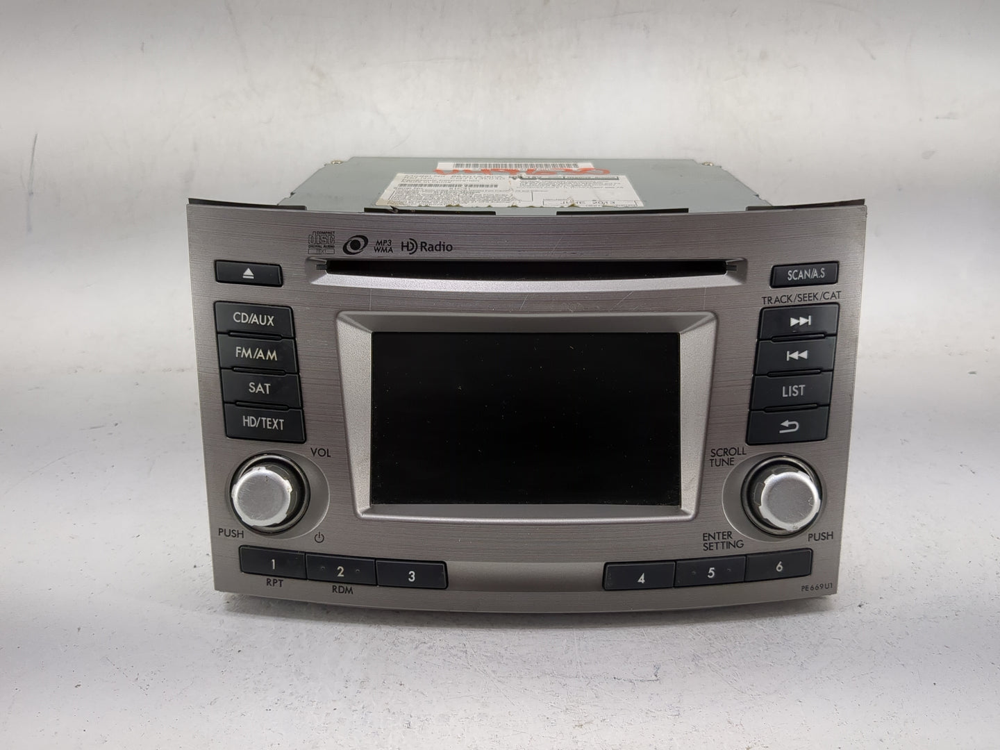 2012-2014 Subaru Legacy Radio AM FM Cd Player Receiver Replacement P/N:86201AJ66A CQ-FF13E04D Fits Fits 2012 2013 2014 OEM U