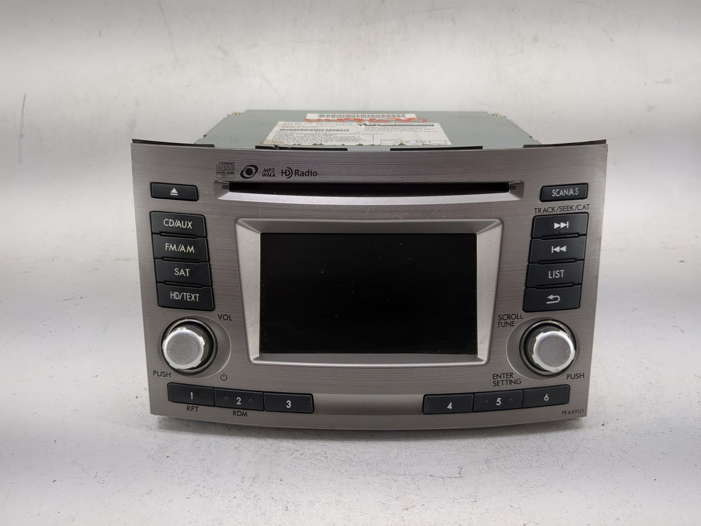 2012-2014 Subaru Legacy Radio AM FM Cd Player Receiver Replacement P/N:86201AJ66A CQ-FF13E04D Fits Fits 2012 2013 2014 OEM U