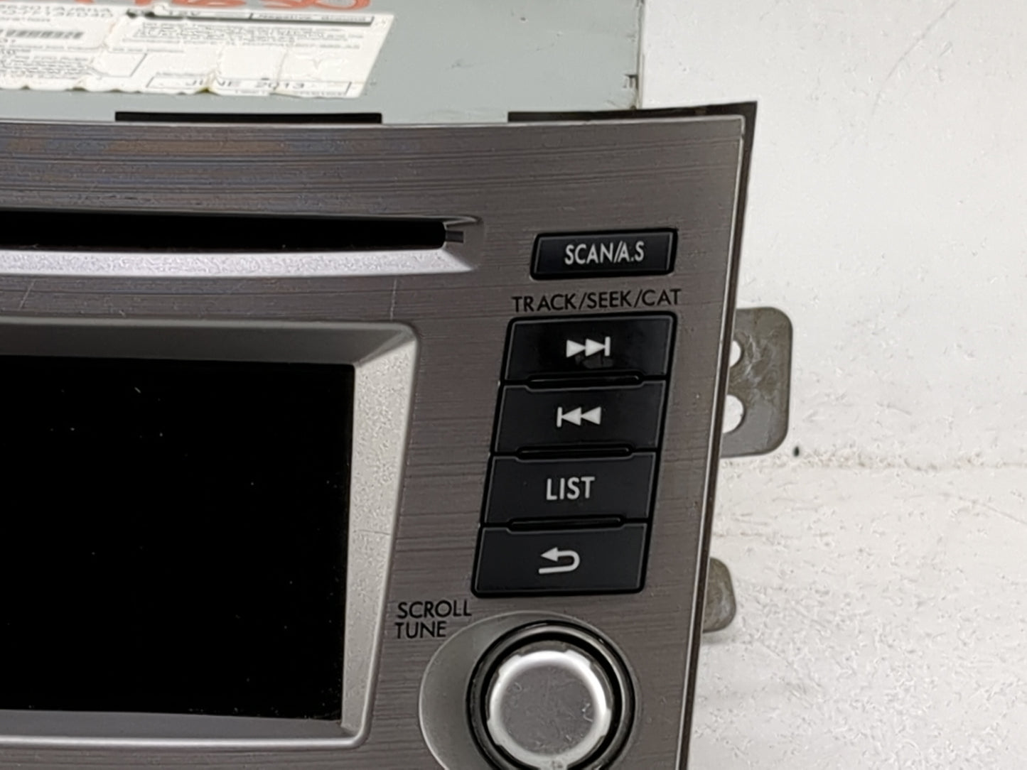 2012-2014 Subaru Legacy Radio AM FM Cd Player Receiver Replacement P/N:86201AJ66A CQ-FF13E04D Fits Fits 2012 2013 2014 OEM U