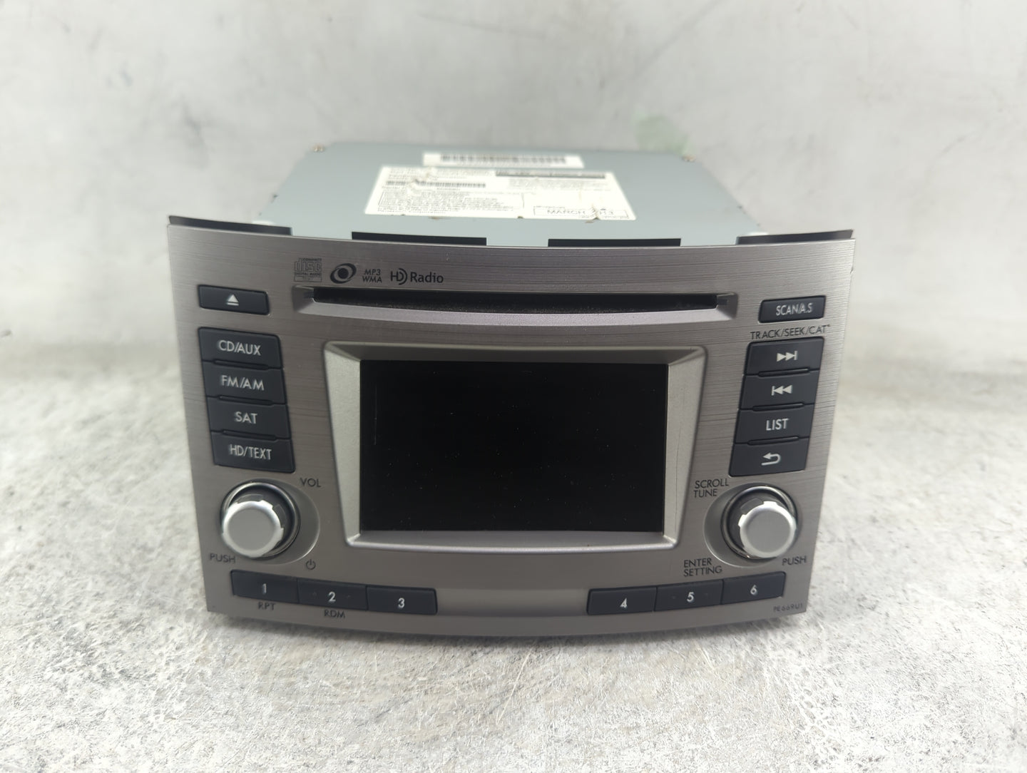 2012-2014 Subaru Legacy Radio AM FM Cd Player Receiver Replacement P/N:86201AJ66A CQ-FF13E04D Fits Fits 2012 2013 2014 OEM U