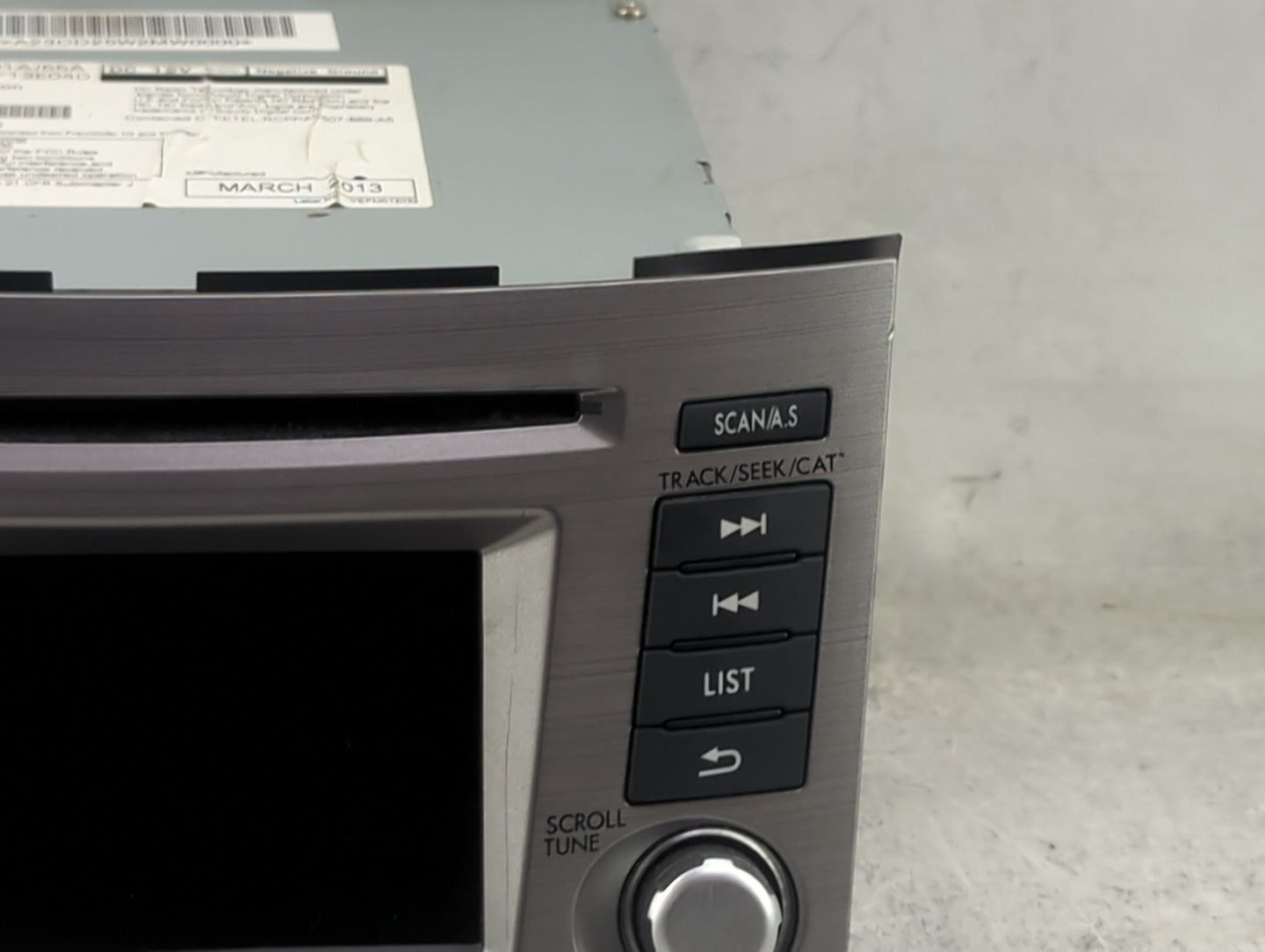 2012-2014 Subaru Legacy Radio AM FM Cd Player Receiver Replacement P/N:86201AJ66A CQ-FF13E04D Fits Fits 2012 2013 2014 OEM U