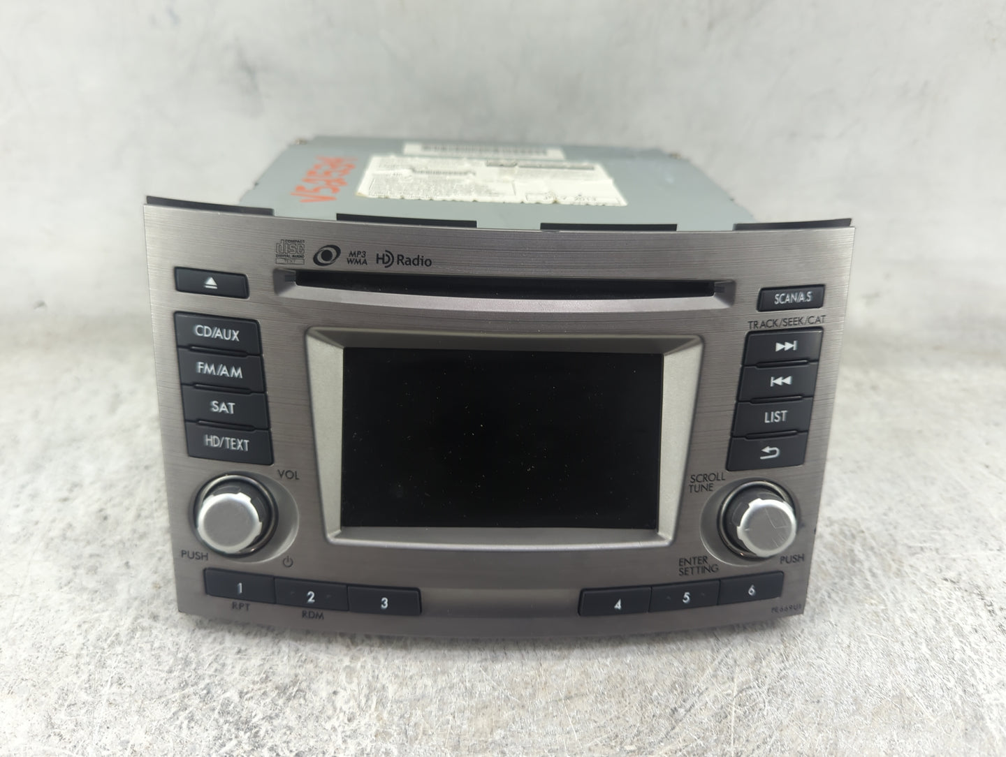 2012-2014 Subaru Legacy Radio AM FM Cd Player Receiver Replacement P/N:86201AJ66A CQ-FF13E04D Fits Fits 2012 2013 2014 OEM U