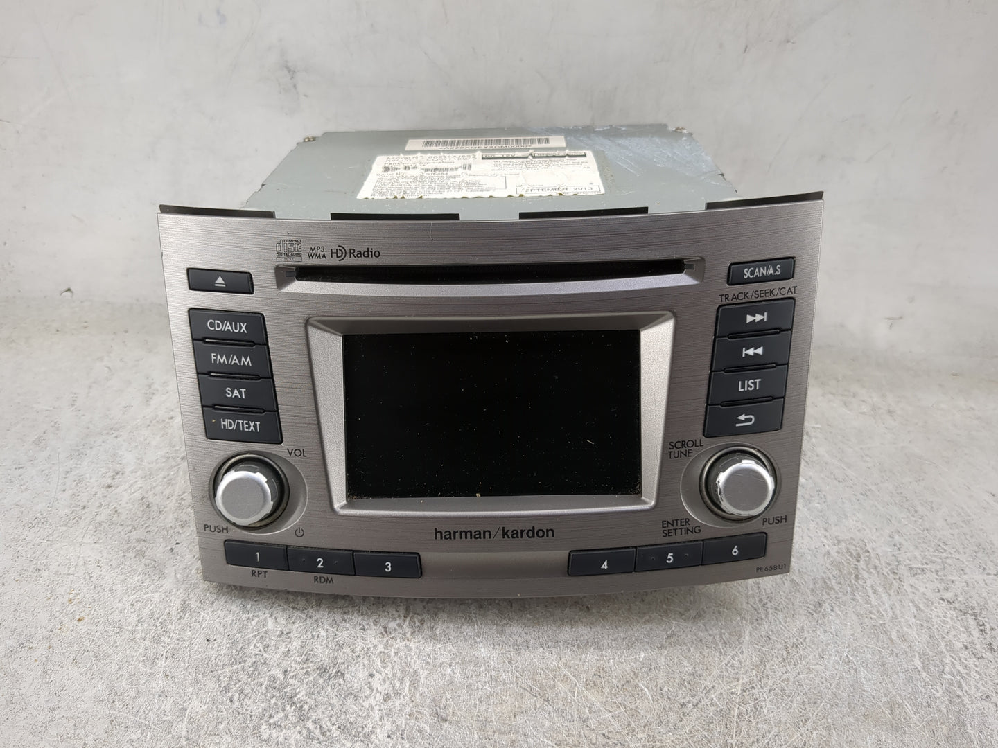 2013-2014 Subaru Legacy Radio AM FM Cd Player Receiver Replacement P/N:86201AJ65A CQ-JF11E040 Fits Fits 2013 2014 OEM Used A